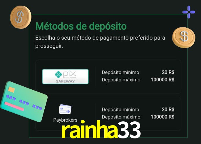 O cassino rainha33 oferece uma grande variedade de métodos de pagamento